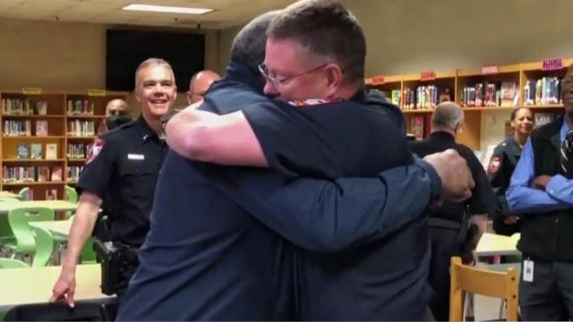Watch: Man's emotional reunion with the Cary officer who saved his life  