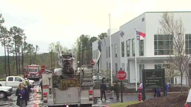 Pfizer building in Durham damaged by strong winds