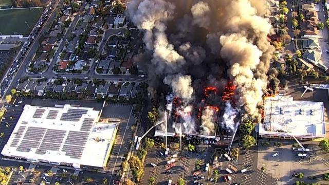 Home Depot store goes up in flames during 5-alarm fire