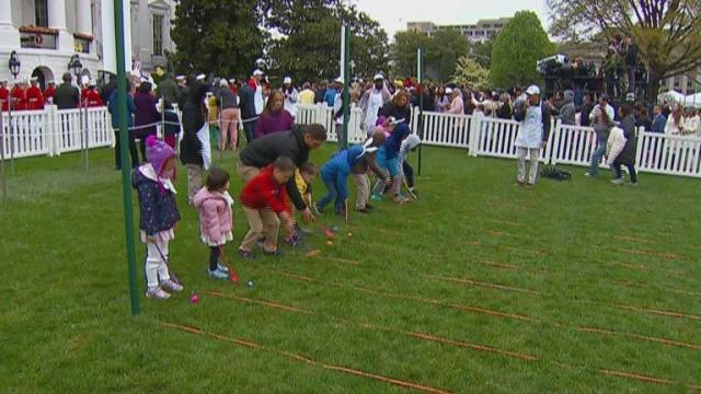 Kids enjoy traditional White House Easter Egg Roll 
