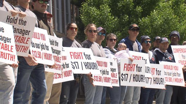 Raleigh police officers, firefighters protest for higher pay