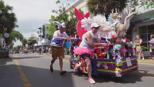 Key West Bed Race celebrates island's quirky side