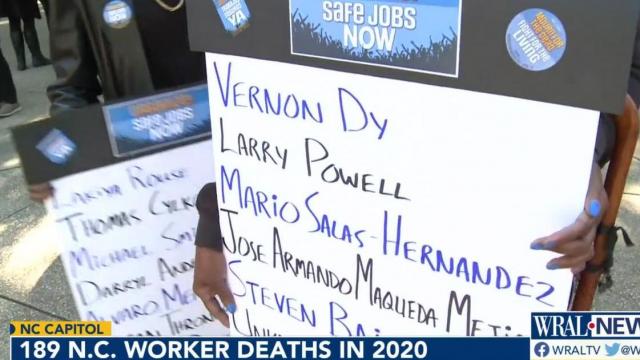 Ceremony honors 189 NC workers who died on the job in 2020