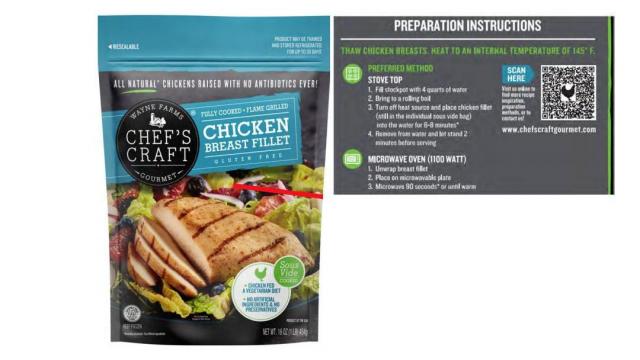Recall for over 585,000 pounds of ready-to eat-chicken that may be undercooked