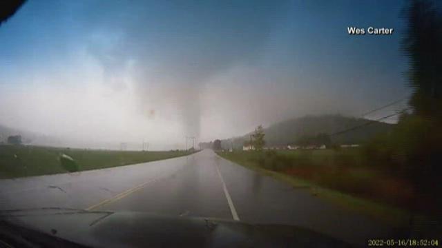 Driver captures tornado on video