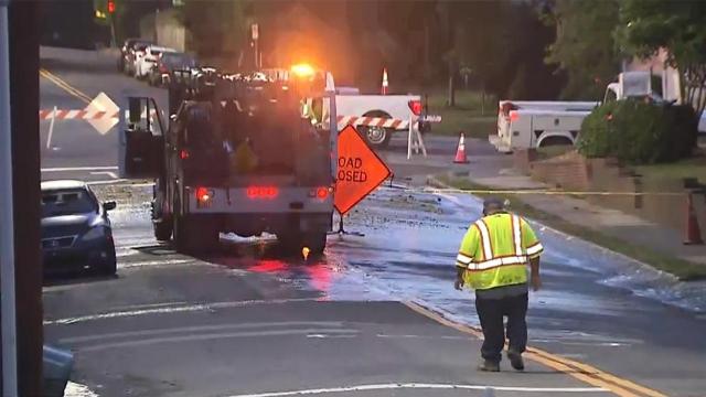 Water main break closes route in northwest Durham for several hours