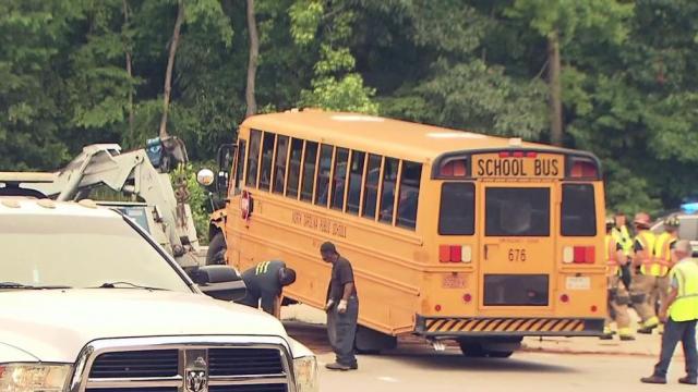 Students, driver hurt from bus crash in Wake Forest
