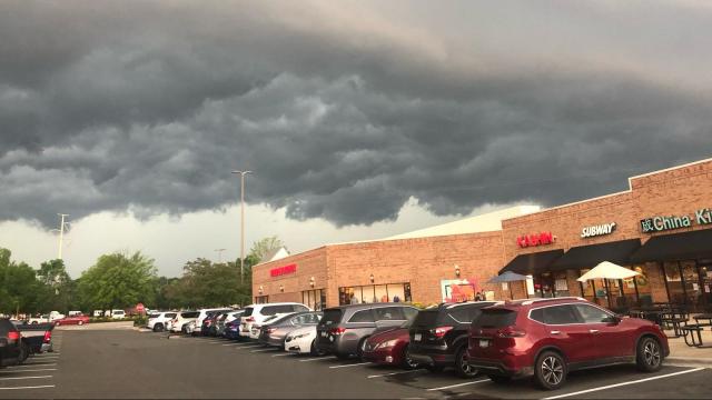 Thunderstorms roll through central North Carolina