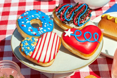 Krispy Kreme Is Celebrating The Fourth Of July With Patriotic Doughnuts And Free Treats