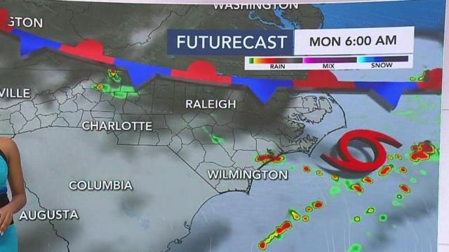 WRAL's Peta Sheerwood breaks down tropical storm conditions at NC coast this weekend