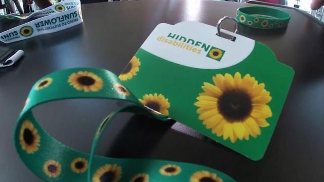 Sunflower symbol helps air travelers with disabilites find assistance