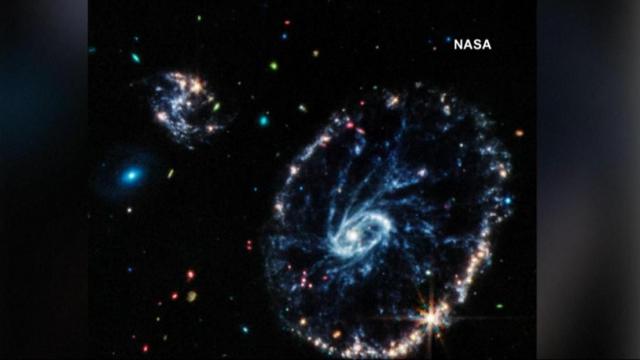 New pictures from James Webb telescope reveal rare cartwheel galaxy 