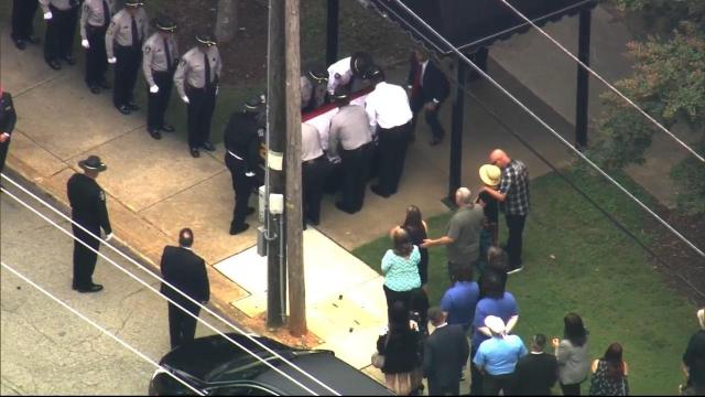 Sky 5: Procession follows casket of Ned Byrd to funeral home