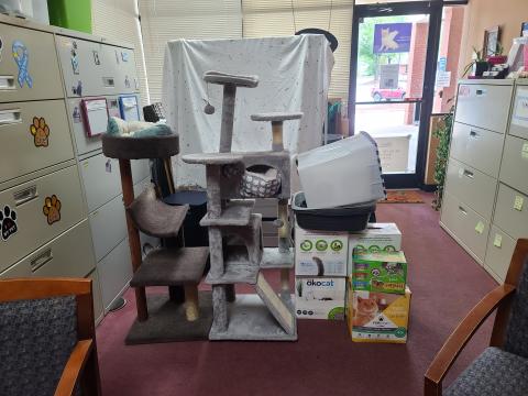 Cat equipment donated by Cat Angels 