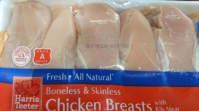 Boneless chicken breast only $1.99/lb at Harris Teeter through Sept. 13