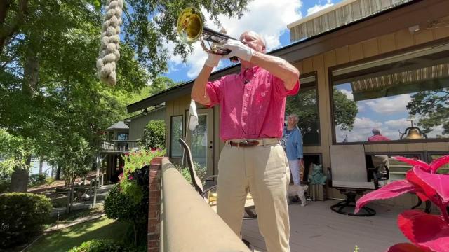 Sanford man's trumpet provides soothing ode to picturesque setting