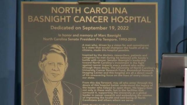 New namesake for North Carolina Basnight Cancer Hospital honors longtime supporter