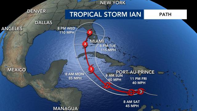 Tropical Storm Ian forms, models show storm tracking toward southeast U.S.