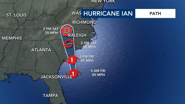 'Extremely dangerous' Hurricane Ian down to CAT 2 storm; tropical storm warning extended to NC coast