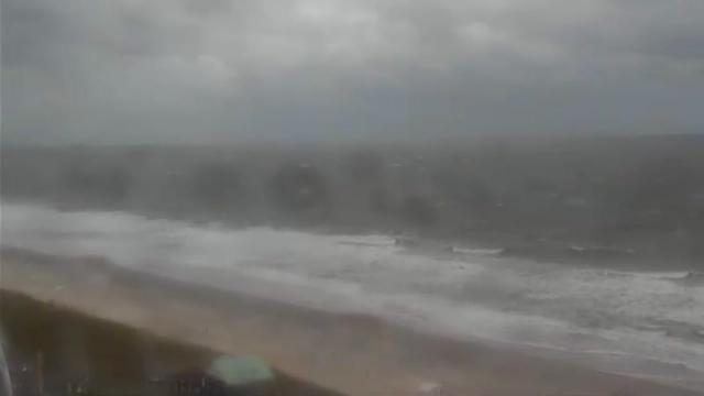 Ocean view: Choppy waves, dark clouds along Carolina coastline
