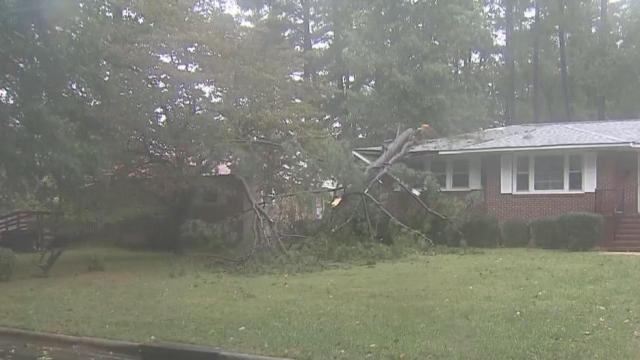 Reports of trees down across central North Carolina
