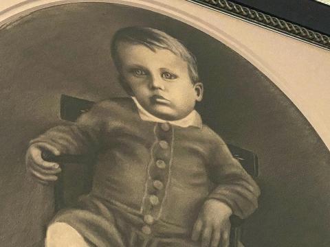 Old family portraits decorate the nearly 300-year-old Mordecai House.