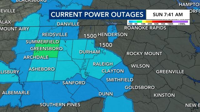 Current power outages (as of Sunday, 8 a.m., Oct. 2) 