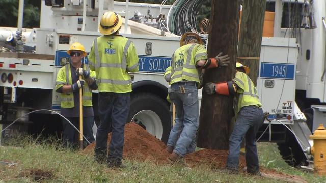 'This is the grind:' Crews work to replace power poles across Wake County