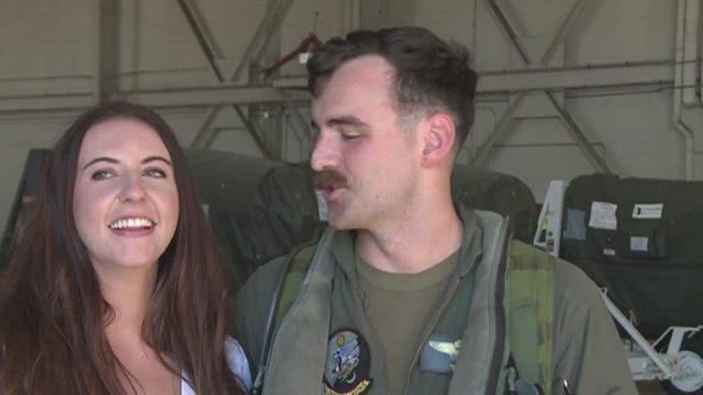 Families welcome home pilots from deployment at Cherry Point