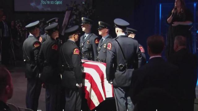 'We say goodbye:' Hundreds gather for funeral service for Raleigh officer killed in Hedingham shooting
