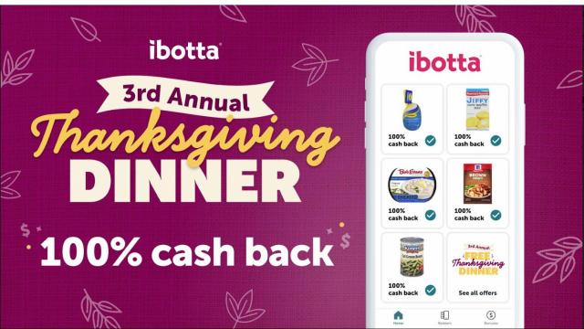 Ibotta is once again offering free Thanksgiving groceries with cash back offers