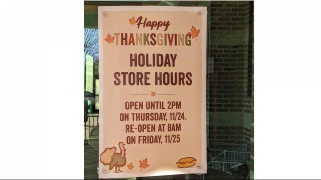 Thanksgiving Day hours for grocery and retail stores 2022