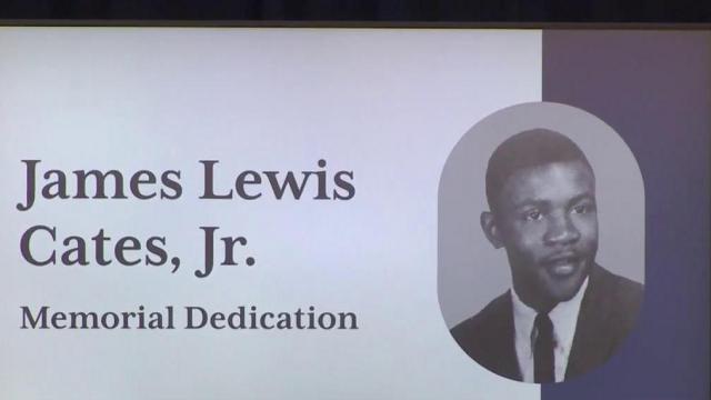UNC unveils memorial honoring James Lewis Cates Jr.