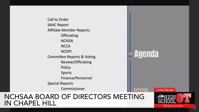 Watch Live: NCHSAA Board of Directors meeting, Day 2