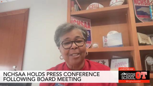 NCHSAA commissioner, president hold press conference after board meeting