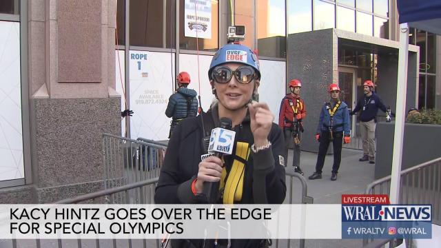 Watch live: WRAL's Kacy Hintz goes 'Over the Edge' for Special Olympics 