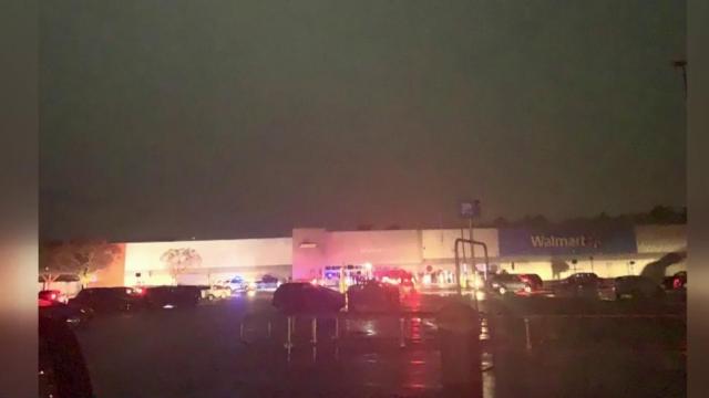 Large police presence at Walmart in area of massive power outage