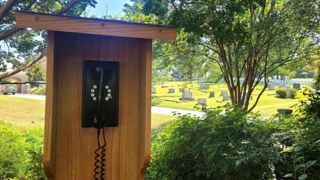 Raleigh's first 'Wind Phone' allows families to call lost loved ones at Oakwood Cemetery