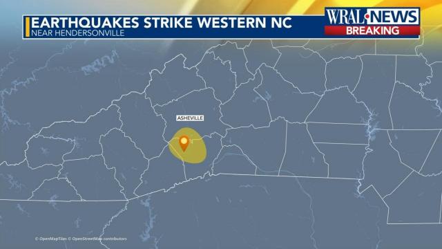 Two earthquakes strike western NC within minutes