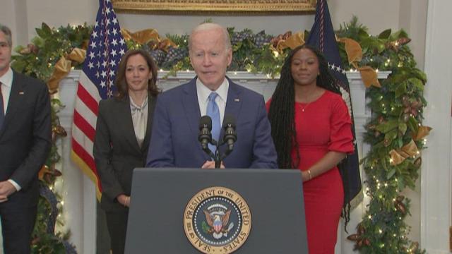 President Biden speaks after news breaks of Brittney Griner's release