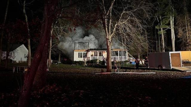 Johnston County home destroyed in overnight fire