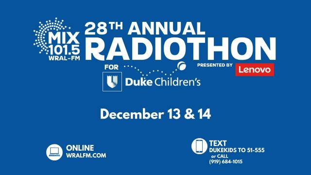 Mix 101.5 continues Radiothon tradition raising funds for Duke Children's