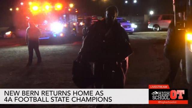 New Bern gets police escort home after winning state title