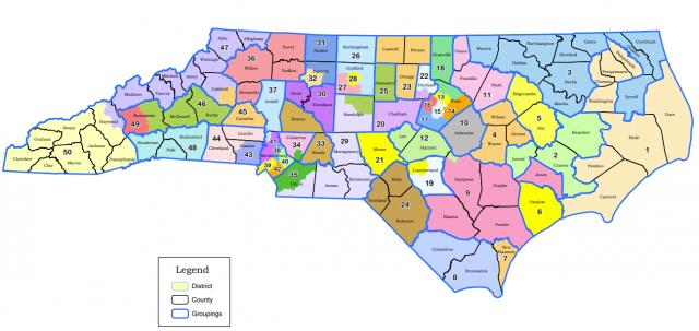 North Carolina State Senate Map 2022