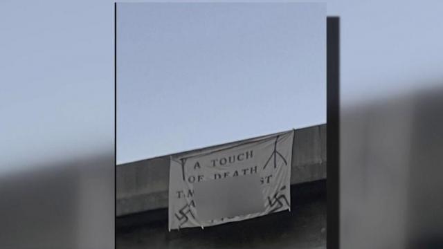 Second antisemitic banner appears over Moore County highway
