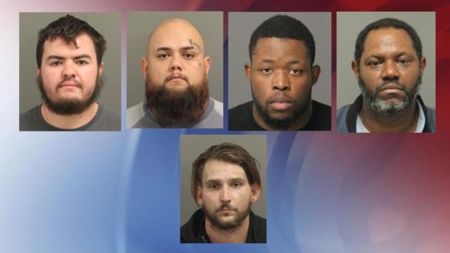 Five men arrested in New Year's Day murder of Raleigh motorcyclist