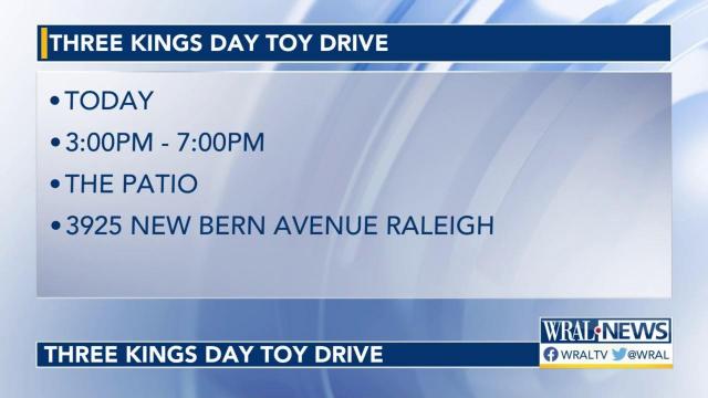 Three Kings Toy Drive giveaway at The Patio Friday