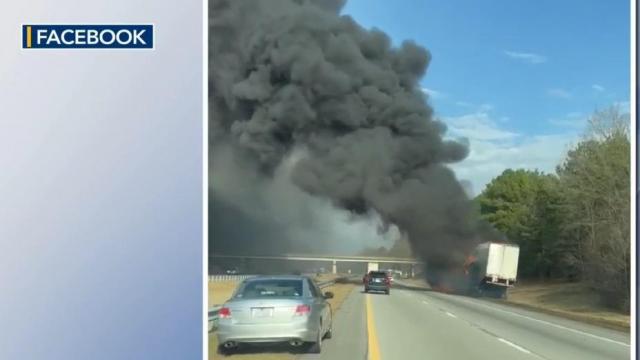 I-85 North reopens in Granville County after tractor trailer fire