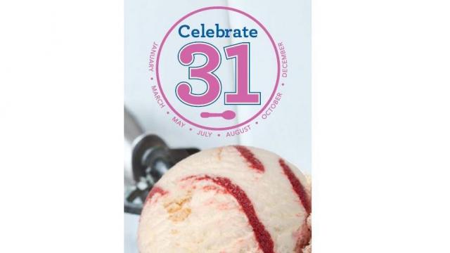 Baskin-Robbins offering 31% off scoops on the 31st of every month with 31 days