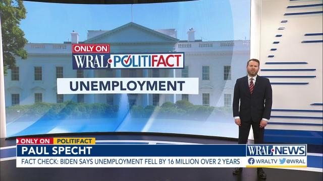 Fact Check: Biden says unemployment fell by 16 million over two years